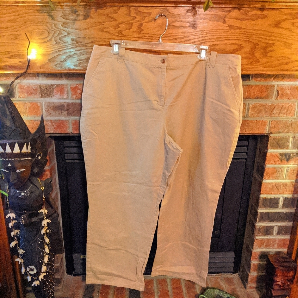 Charter club khaki pants women's plus size 22W